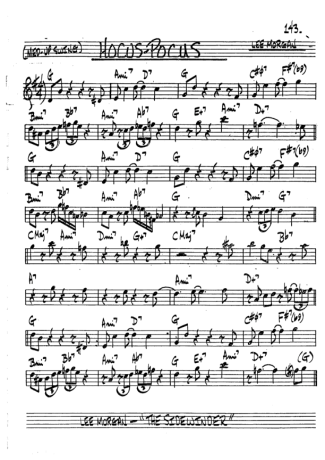 The Real Book of Jazz Hocus-Pocus score for Trumpet