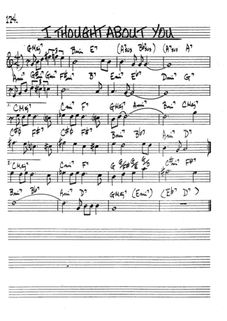 The Real Book of Jazz I Thought About You score for Clarinet (Bb)
