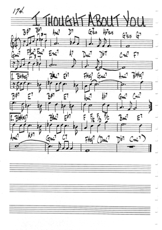 The Real Book of Jazz I Thought About You score for Flute