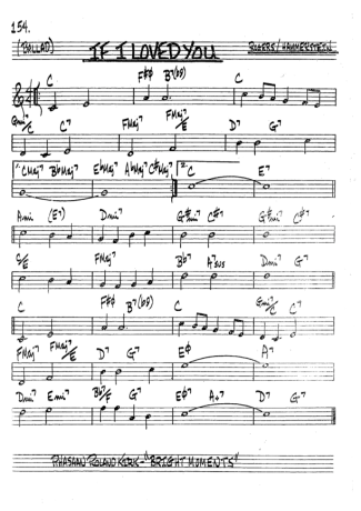 The Real Book of Jazz If I Loved You score for Clarinet (Bb)