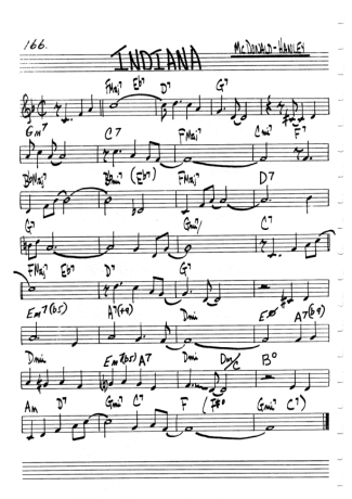 The Real Book of Jazz Indiana score for Clarinet (C)
