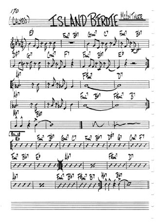 The Real Book of Jazz Island Birdie score for Clarinet (C)