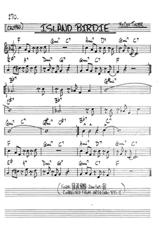 The Real Book of Jazz Island Birdie score for Tenor Saxophone Soprano (Bb)