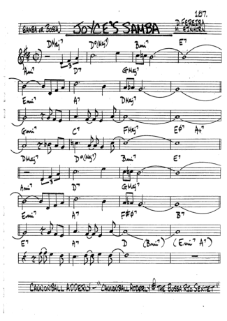 The Real Book of Jazz Joyces Samba score for Trumpet