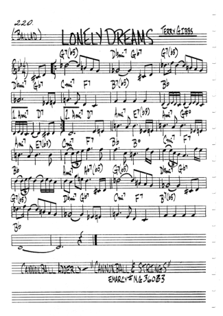 The Real Book of Jazz Lonely Dreams score for Clarinet (C)