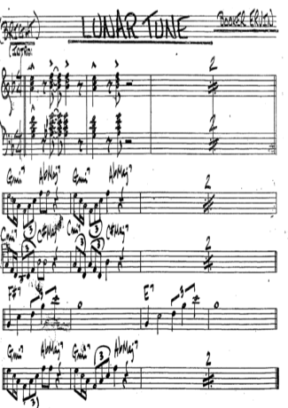 The Real Book of Jazz Lunar Tune score for Clarinet (Bb)