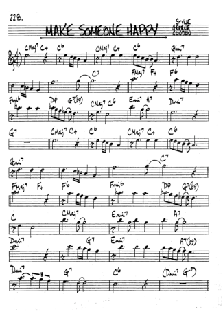 The Real Book of Jazz Make Someone Happy score for Tenor Saxophone Soprano (Bb)