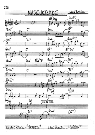 The Real Book of Jazz Masquerade score for Trumpet