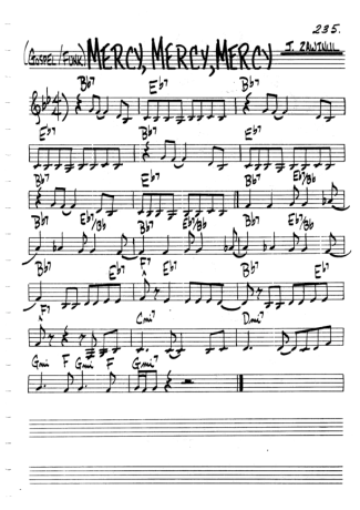 The Real Book of Jazz Mercy Mercy Mercy score for Clarinet (C)