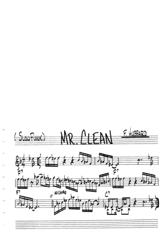 The Real Book of Jazz Mr Clean score for Clarinet (C)