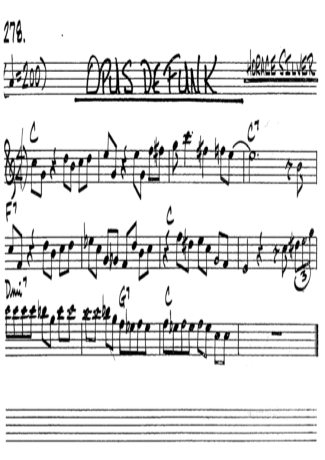 The Real Book of Jazz Opus De Funk score for Clarinet (Bb)