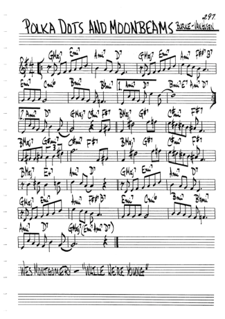 The Real Book of Jazz Polka Dots And Moonbeams score for Violin