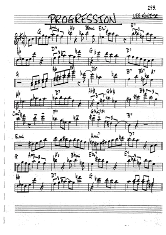 The Real Book of Jazz Progression score for Tenor Saxophone Soprano (Bb)