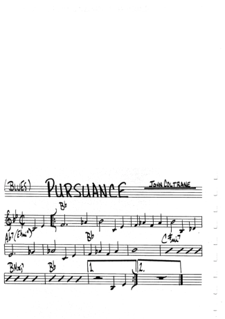 The Real Book of Jazz Pursuance score for Clarinet (C)