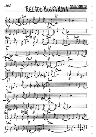 The Real Book of Jazz Recado Bossa Nova score for Flute