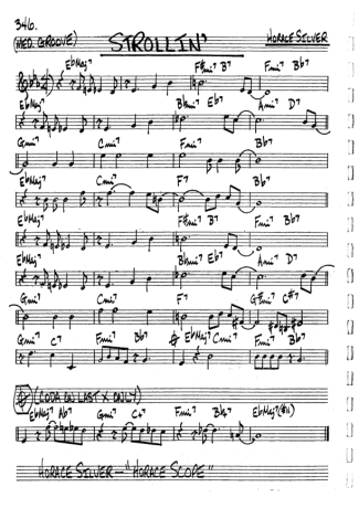 The Real Book of Jazz Strollin score for Tenor Saxophone Soprano (Bb)