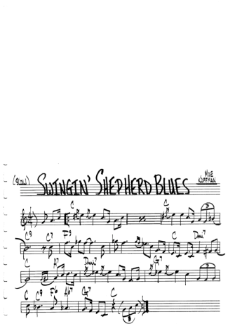 The Real Book of Jazz Swingin Shepherd Blues score for Flute