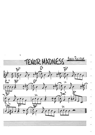The Real Book of Jazz Tenor Madness score for Clarinet (C)