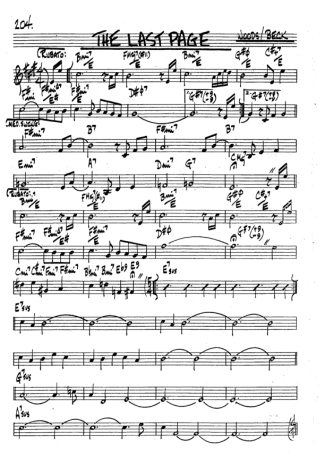 The Real Book of Jazz The Last Page score for Clarinet (Bb)