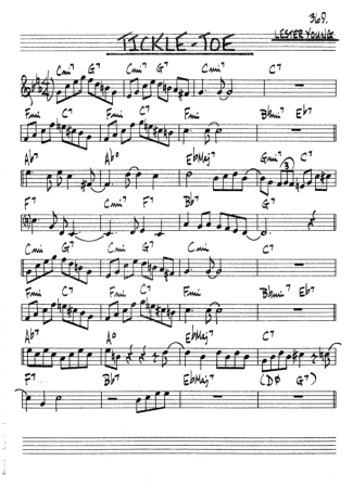 The Real Book of Jazz Ticke-Toe score for Tenor Saxophone Soprano (Bb)