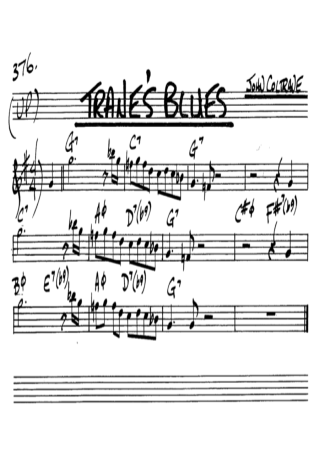 The Real Book of Jazz Tranes Blues score for Alto Saxophone