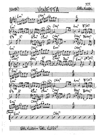 The Real Book of Jazz Vonetta score for Tenor Saxophone Soprano (Bb)