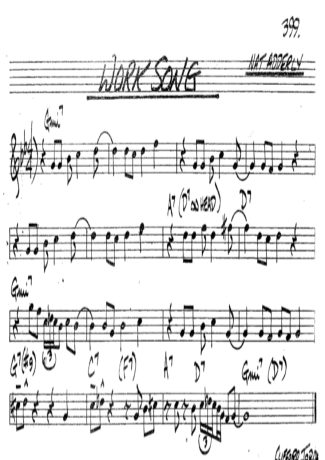The Real Book of Jazz Work Song score for Clarinet (Bb)