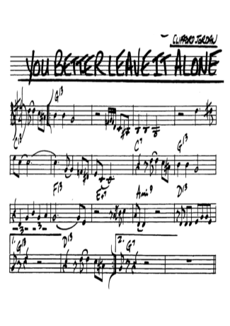 The Real Book of Jazz You Better Leave It Alone score for Alto Saxophone