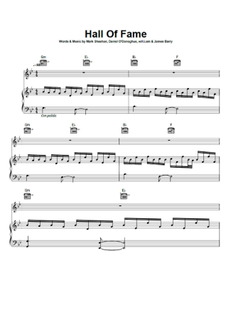 The Script  score for Piano