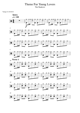 Score for Drums