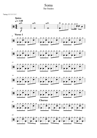 Score for Drums