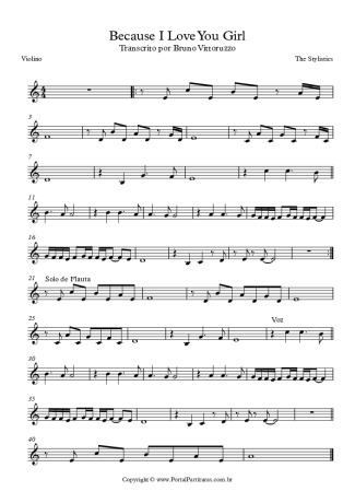 The Stylistics  score for Violin