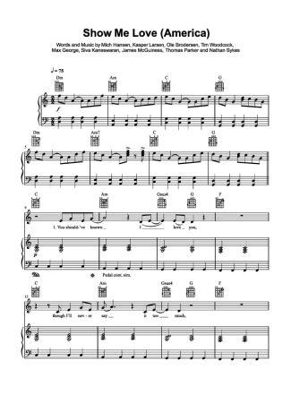 The Wanted  score for Piano
