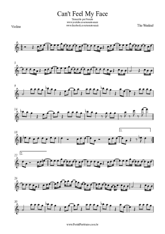 The Weeknd  score for Violin