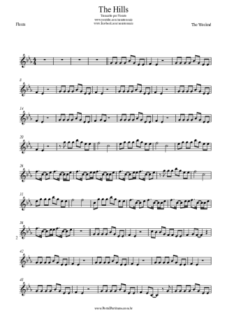 The Weeknd  score for Flute