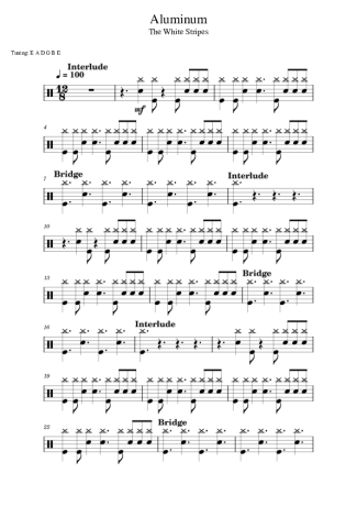 The White Stripes  score for Drums