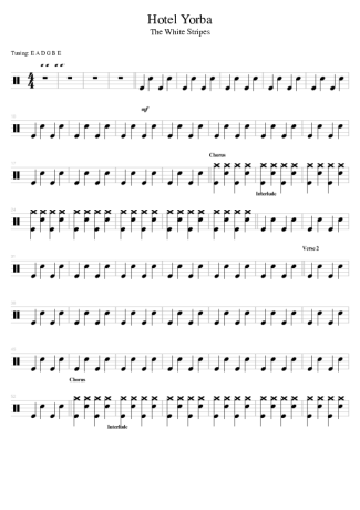 The White Stripes  score for Drums