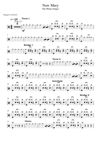 The White Stripes  score for Drums