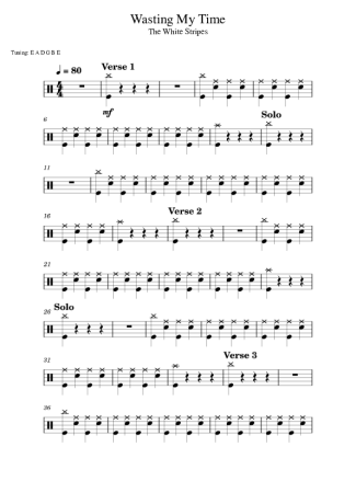 Score for Drums