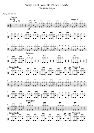 The White Stripes  score for Drums