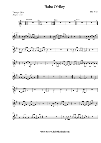 The Who  score for Trumpet