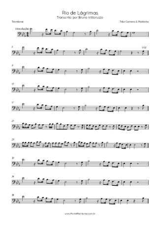 Tião Carreiro & Pardinho  score for Trombone