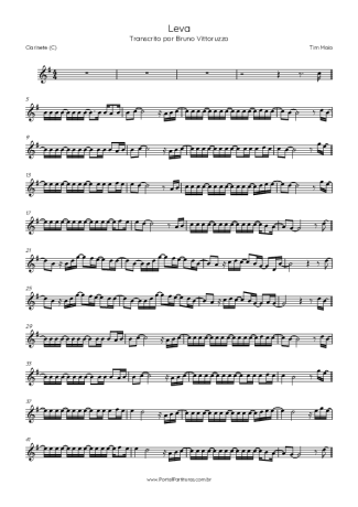 Tim Maia  score for Clarinet (C)