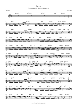 Tim Maia Leva score for Keyboard