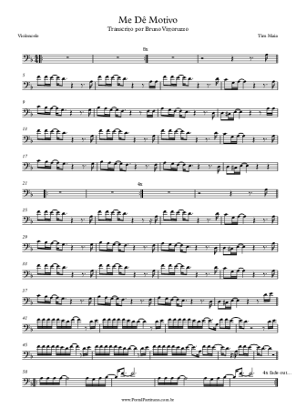 Tim Maia Me Dê Motivo score for Cello
