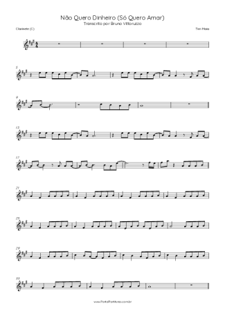 Tim Maia  score for Clarinet (C)