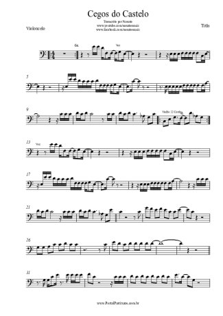 Titãs  score for Cello