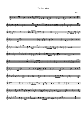 Titãs Pra Dizer Adeus score for Tenor Saxophone Soprano (Bb)