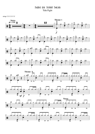 Title Fight  score for Drums