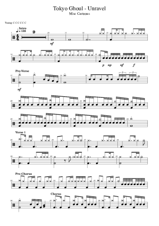 Tokyo Ghoul  score for Drums